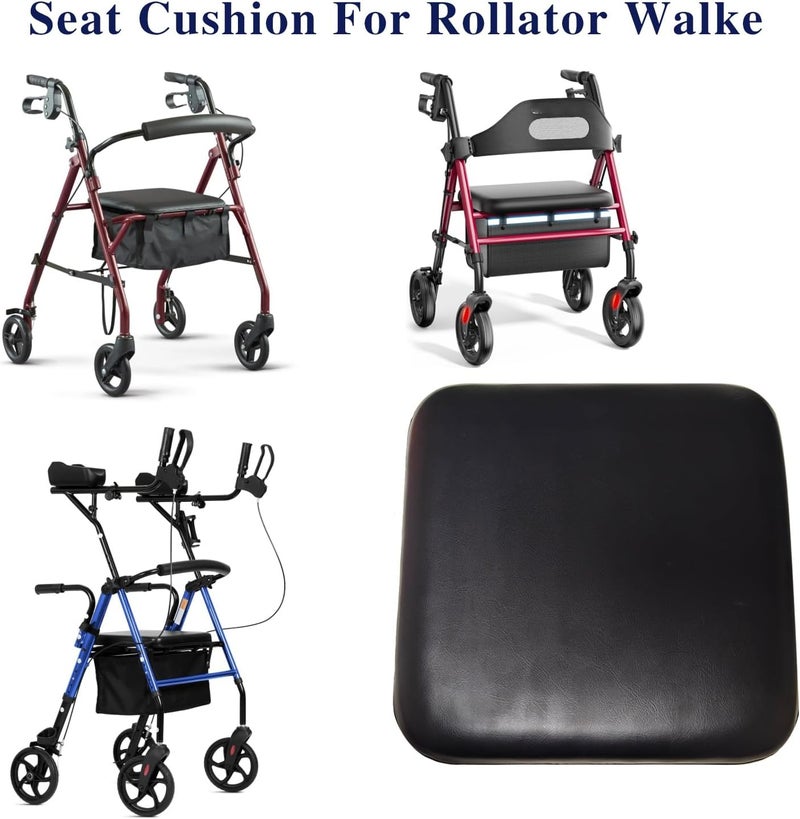 HMZ Rollator seat Cushion,Replacement seat for rollator Walker 13.8"X11.4",Rolling Walkers Replacement Parts.(1Ea Black)(13.8"X11.4") - Image 5